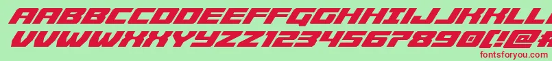 Cruiserfortresssuperital Font – Red Fonts on Green Background