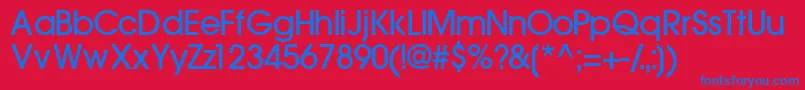 TrendexlightsskBold Font – Blue Fonts on Red Background