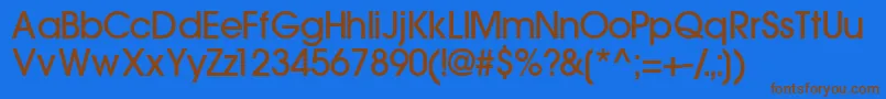 TrendexlightsskBold Font – Brown Fonts on Blue Background