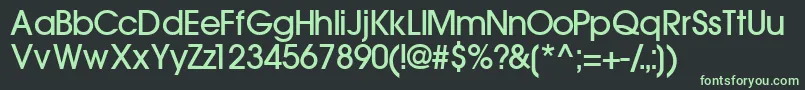フォントTrendexlightsskBold – 黒い背景に緑の文字