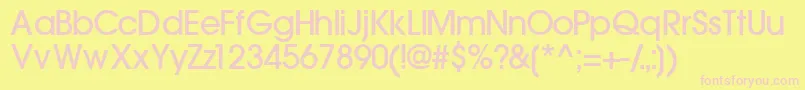 TrendexlightsskBold Font – Pink Fonts on Yellow Background