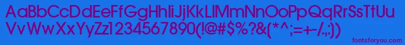 TrendexlightsskBold Font – Purple Fonts on Blue Background