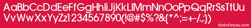 TrendexlightsskBold Font – White Fonts on Red Background