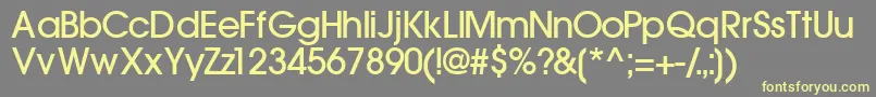 TrendexlightsskBold Font – Yellow Fonts on Gray Background