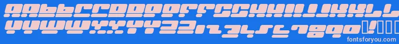 フォントFacei ffy – ピンクの文字、青い背景