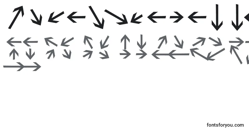 Schriftart Sebastianarrowsmediumblack – Alphabet, Zahlen, spezielle Symbole