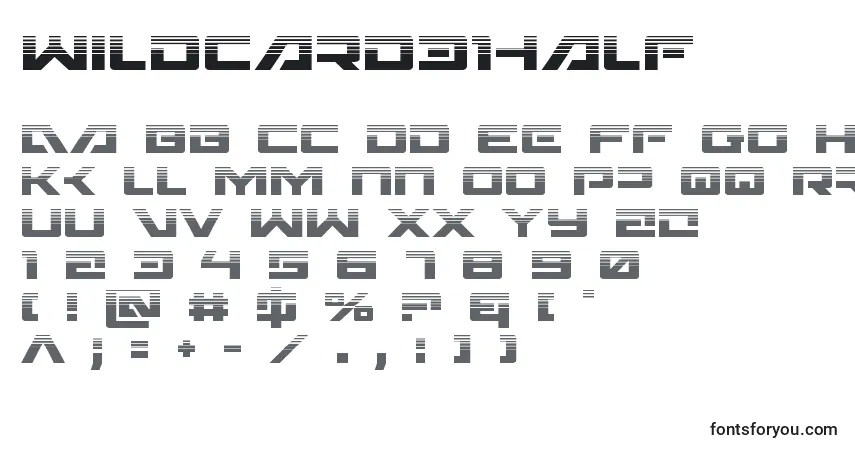 Wildcard31half-fontti – aakkoset, numerot, erikoismerkit