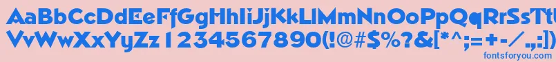 PythagorasRegular Font – Blue Fonts on Pink Background