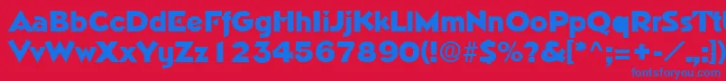 PythagorasRegular Font – Blue Fonts on Red Background