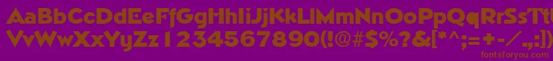 PythagorasRegular Font – Brown Fonts on Purple Background