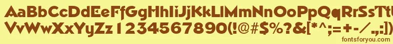 PythagorasRegular Font – Brown Fonts on Yellow Background