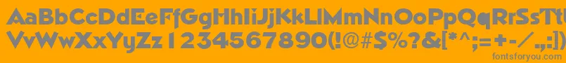 PythagorasRegular Font – Gray Fonts on Orange Background