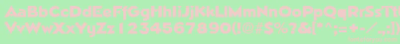 fuente PythagorasRegular – Fuentes Rosadas Sobre Fondo Verde
