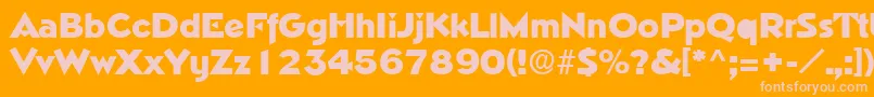 Police PythagorasRegular – polices roses sur fond orange