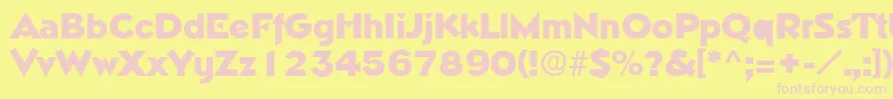 PythagorasRegular Font – Pink Fonts on Yellow Background