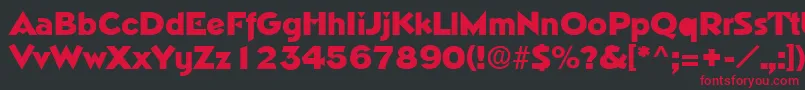 PythagorasRegular Font – Red Fonts on Black Background