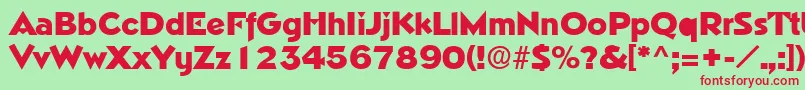 PythagorasRegular Font – Red Fonts on Green Background