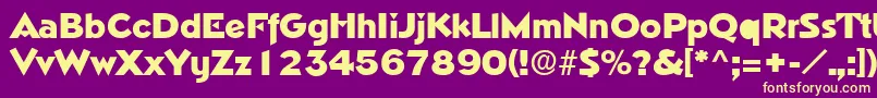 PythagorasRegular Font – Yellow Fonts on Purple Background