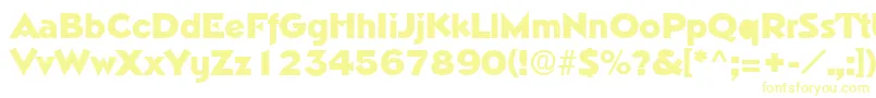 PythagorasRegular Font – Yellow Fonts on White Background