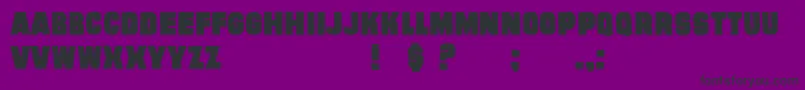 フォントEvilConspiracyRegular – 紫の背景に黒い文字