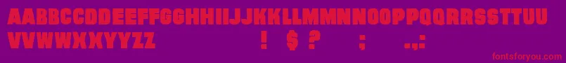 EvilConspiracyRegular Font – Red Fonts on Purple Background