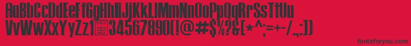 TipopressDemo Font – Black Fonts on Red Background