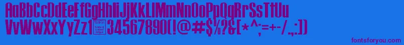 TipopressDemo-Schriftart – Violette Schriften auf blauem Hintergrund