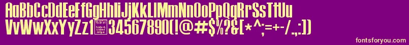 TipopressDemo Font – Yellow Fonts on Purple Background