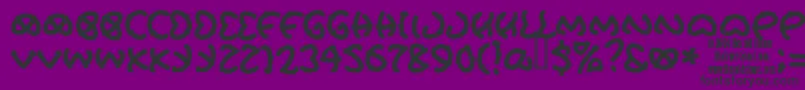 Pretu Font – Black Fonts on Purple Background