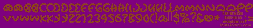 Pretu Font – Brown Fonts on Purple Background