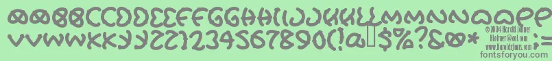 Pretu Font – Gray Fonts on Green Background