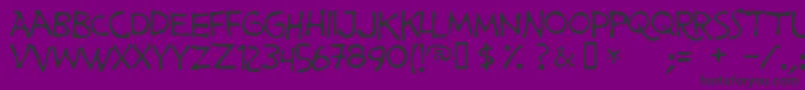 Шрифт PrimeMinisterOfCanada – чёрные шрифты на фиолетовом фоне