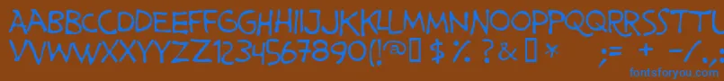 PrimeMinisterOfCanada Font – Blue Fonts on Brown Background