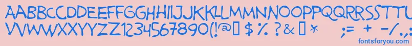 PrimeMinisterOfCanada Font – Blue Fonts on Pink Background
