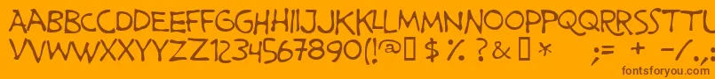 Шрифт PrimeMinisterOfCanada – коричневые шрифты на оранжевом фоне