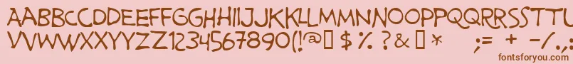 Шрифт PrimeMinisterOfCanada – коричневые шрифты на розовом фоне