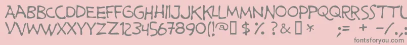 フォントPrimeMinisterOfCanada – ピンクの背景に灰色の文字