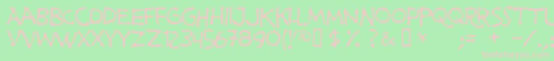 フォントPrimeMinisterOfCanada – 緑の背景にピンクのフォント