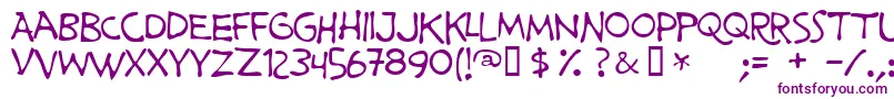 Шрифт PrimeMinisterOfCanada – фиолетовые шрифты на белом фоне