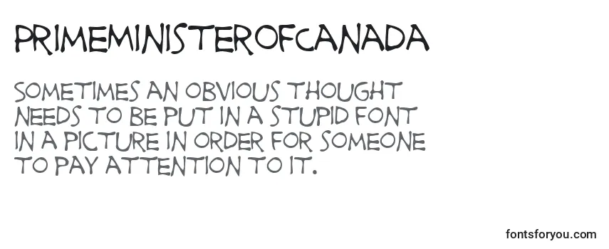 Review of the PrimeMinisterOfCanada Font