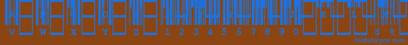 フォントCiacode39M – 茶色の背景に青い文字
