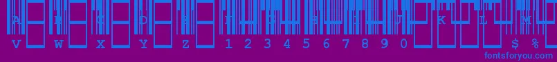 Ciacode39M Font – Blue Fonts on Purple Background