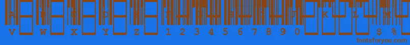Ciacode39M Font – Brown Fonts on Blue Background