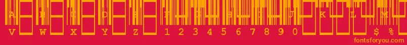 fuente Ciacode39M – Fuentes Naranjas Sobre Fondo Rojo