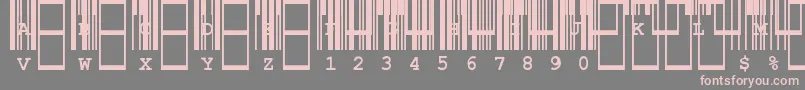 Ciacode39M Font – Pink Fonts on Gray Background