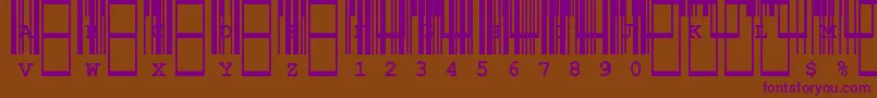 Ciacode39M Font – Purple Fonts on Brown Background