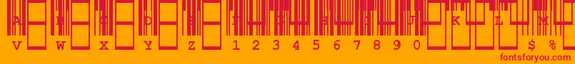 Ciacode39M Font – Red Fonts on Orange Background
