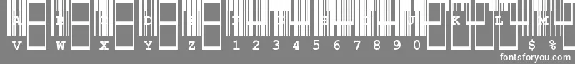 フォントCiacode39M – 灰色の背景に白い文字