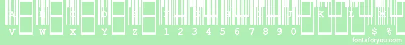 Ciacode39M Font – White Fonts on Green Background