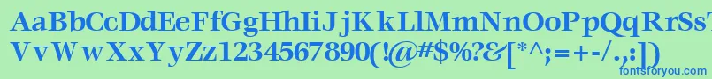 VoracesskBold Font – Blue Fonts on Green Background